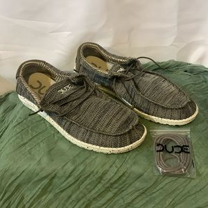 Hey Dude Wally Stretch Sox Brown shoes with speckled sole.